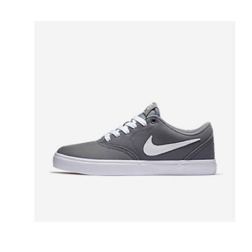 gray nike sb check solarsoft shoes